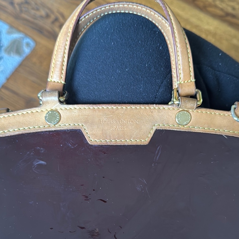 Louis Vuitton Elegant Burgundy Vintage Patent Leather Handbag Purse handbag tote - Picture 7 of 10